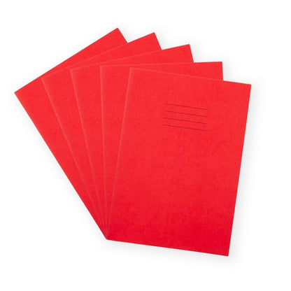 Everyday A4 Exercise Book 80 Page, 8Mm Ruled With Margin, Red - Pack Of 50