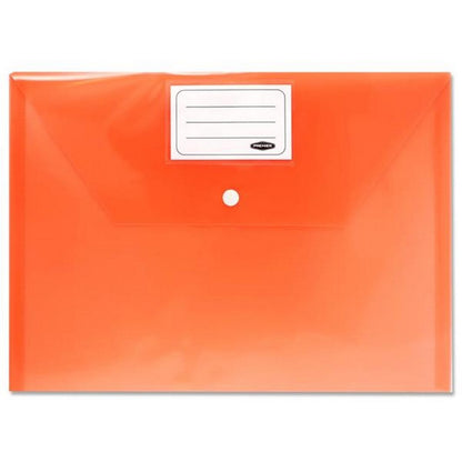 ** A4 Neon Button Storage Wallets Pack of 3