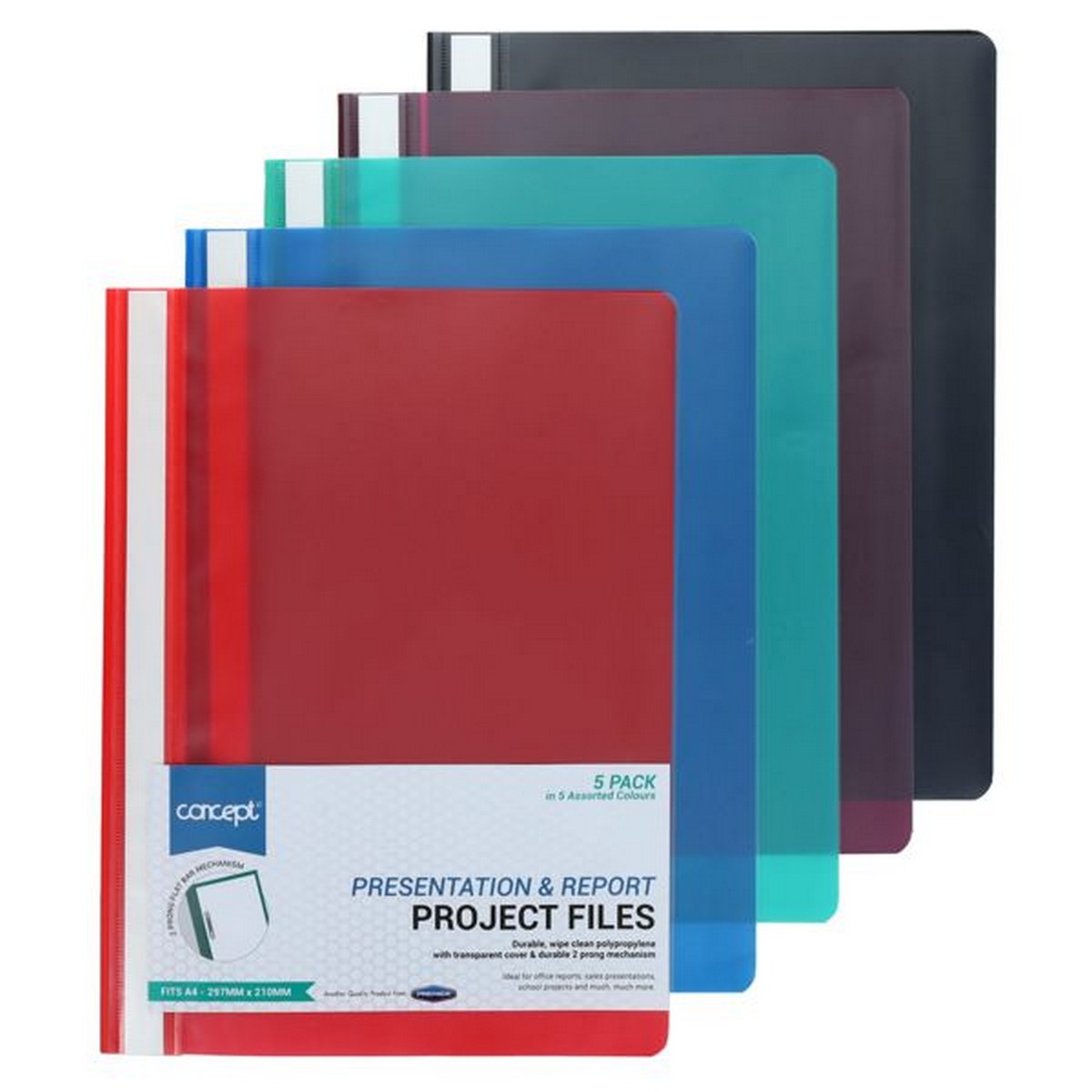 Concept A4 Project Presentation Files Pack Of 5