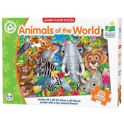 Jumbo Floor Puzzles  - Animals Of The World  50 Pcs