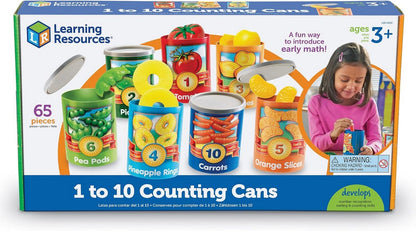 1 to 10 Counting Cans
