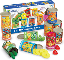 1 to 10 Counting Cans