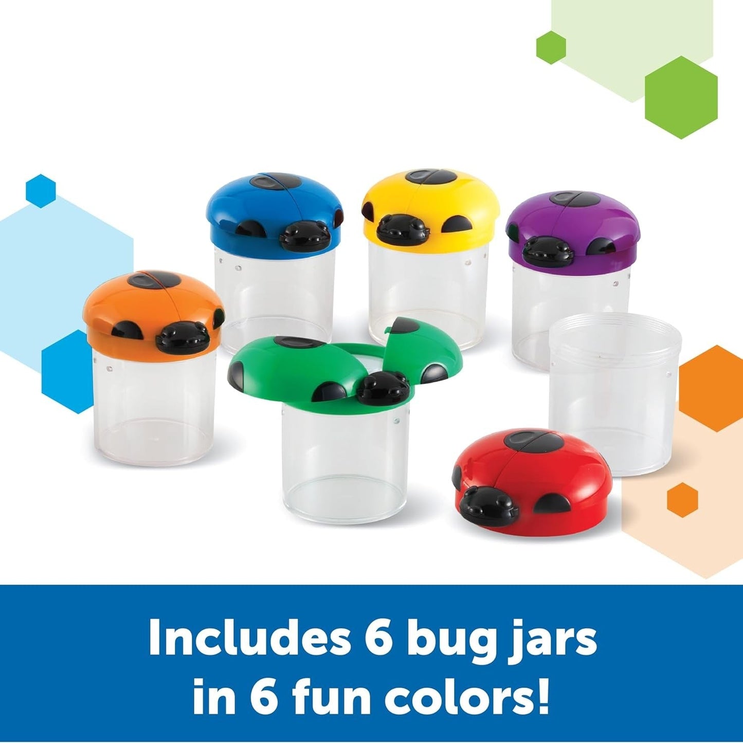 Learning Resources Primary Science® Big View Bug Jars (Set Of 6)