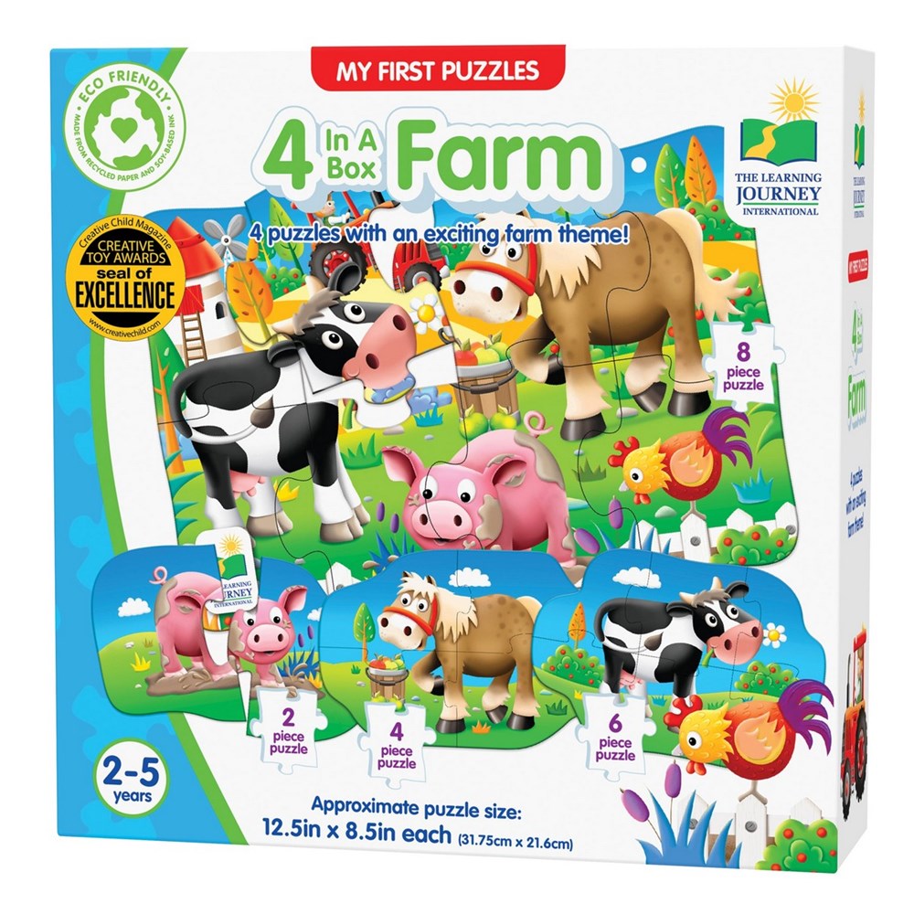 **My First Puzzle Sets 4-In-A-Box Puzzles - Farm