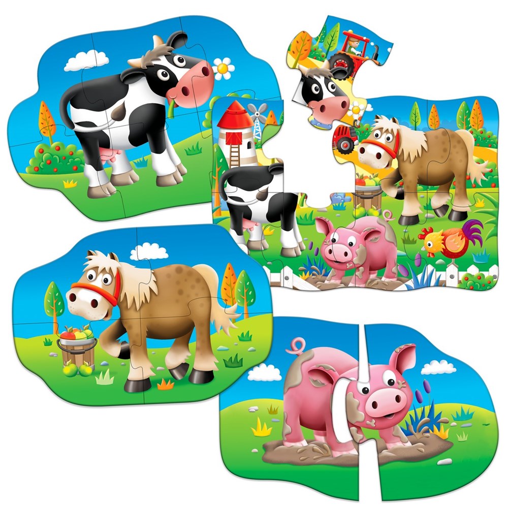 **My First Puzzle Sets 4-In-A-Box Puzzles - Farm