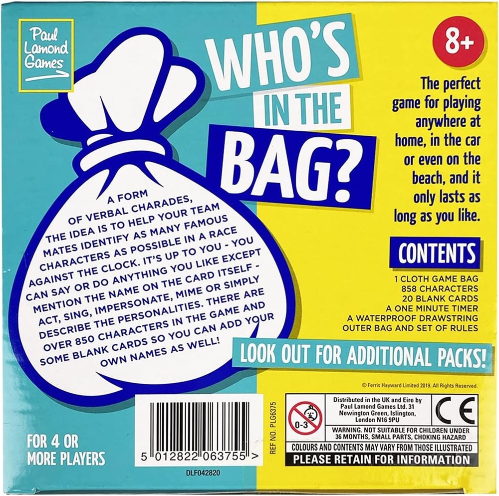 Paul Lamond Who's in the Bag Game