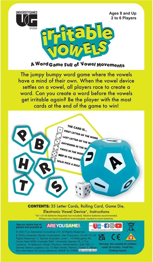 University Games Irritable Vowels