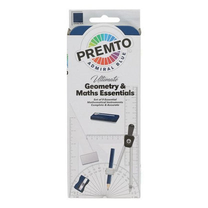 Premto 9pce Maths Set Admiral Blue