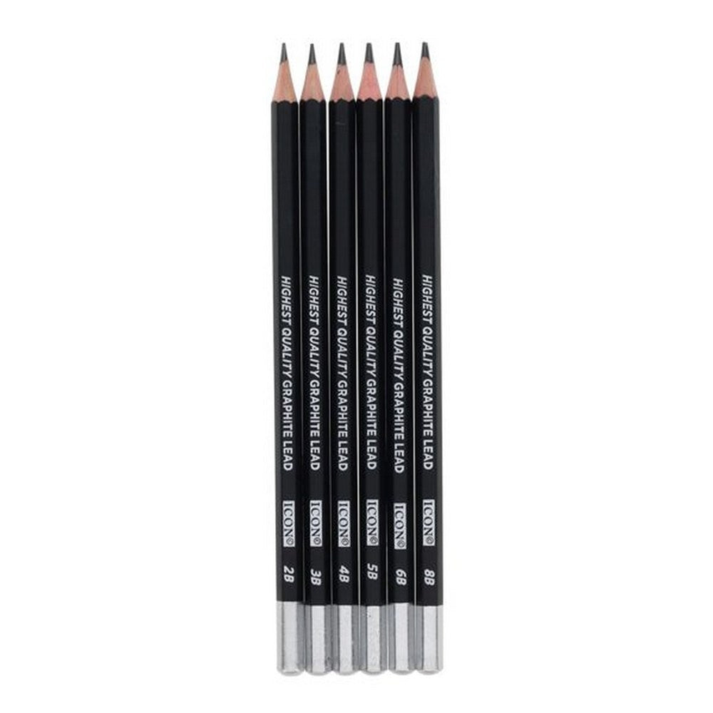 Icon Graphite Pencils Complete Set Of 6