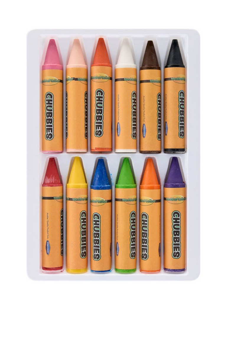 World Of Colour Box Of 12 Young Hands Big Crayons