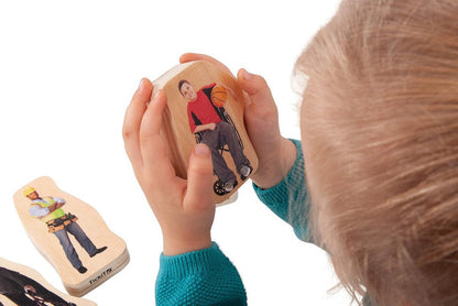 **Wooden Community People Block Set