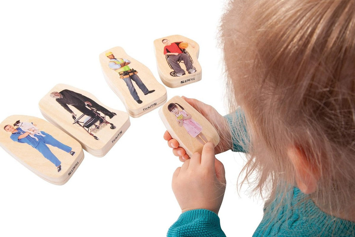 **Wooden Community People Block Set