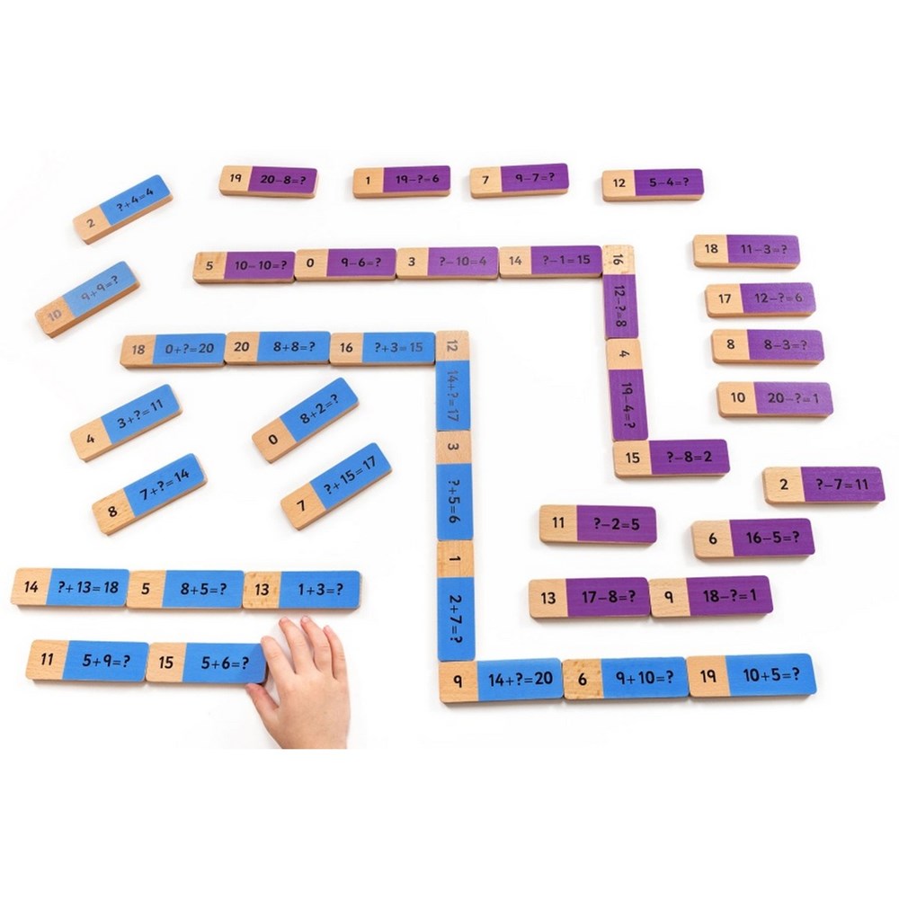 Wooden Addition And Subtraction Dominoes