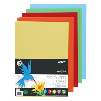 Premier Activity A4 160gsm Card 50 Sheets - Rainbow