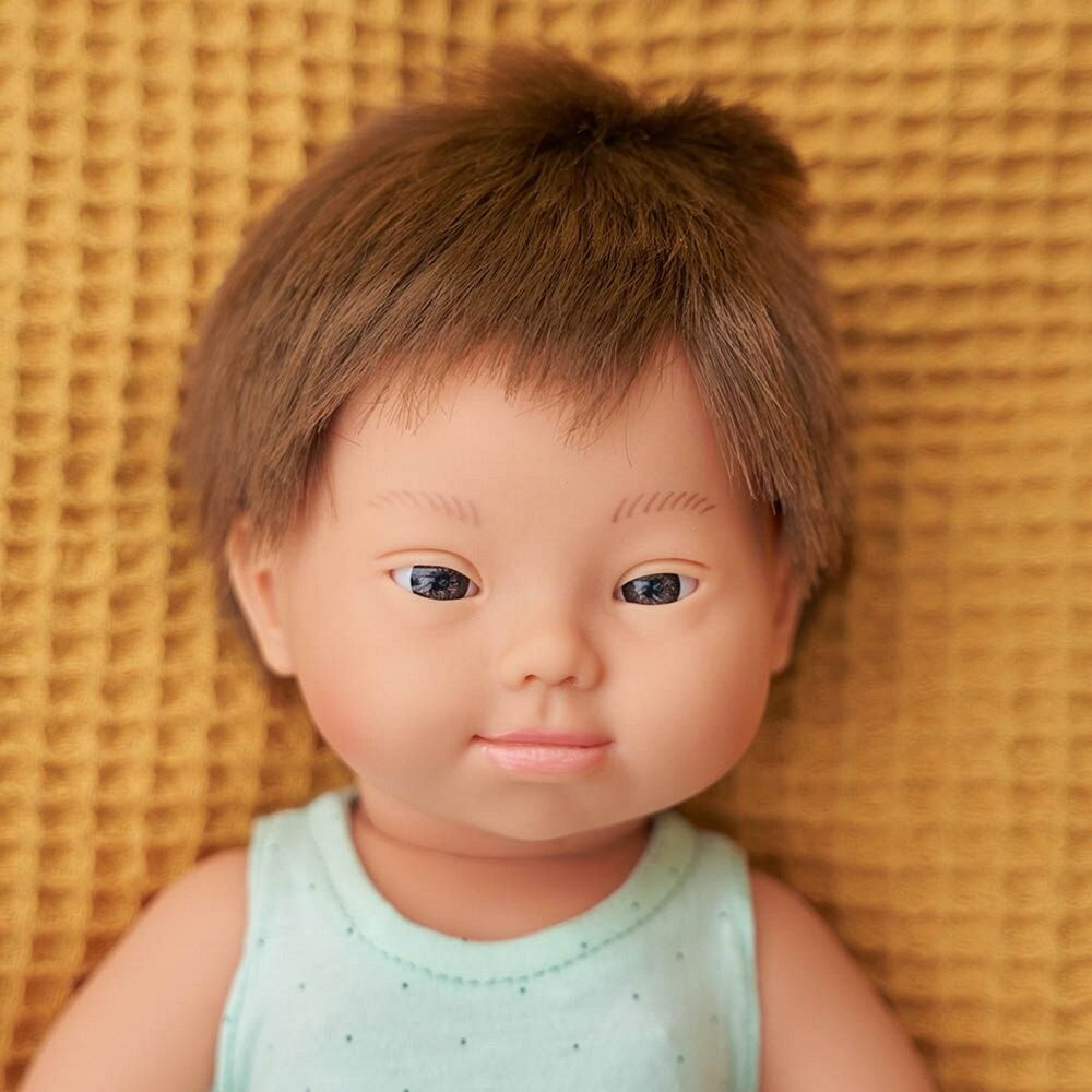 Baby Doll White Boy with Down Syndrome 38 cm