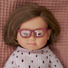 Baby Doll White Girl Down Syndrome Glasses 38 cm
