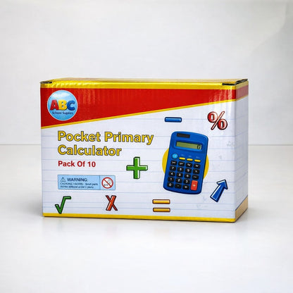 Abc Essentials Pocket Primary Calculators Pack of 10