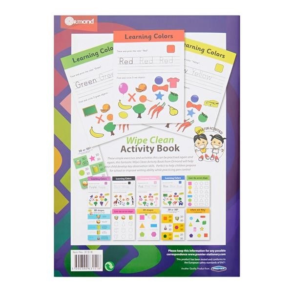 **Ormond Wipe Clean Activity Book - Colours and Shapes