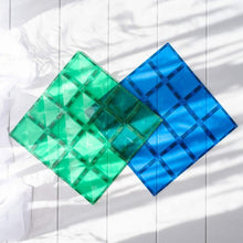Connetix Rainbow Blue and Green Base Plate Set of 2
