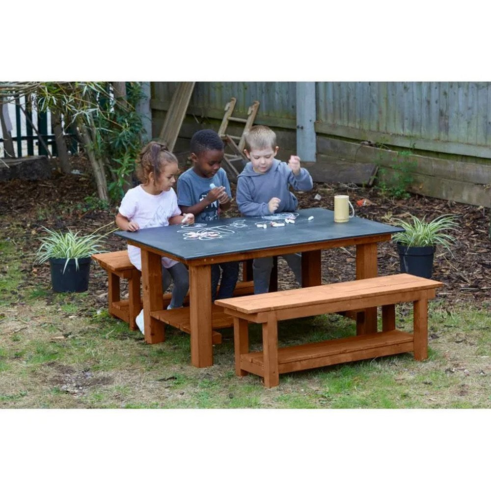Cosy Chalkboard Table And Bench Set
