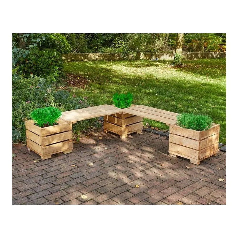 Cosy Corner Planter Bench Set 5 Piece Set