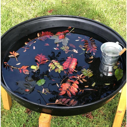 Black Deep Spot Tray and Stand