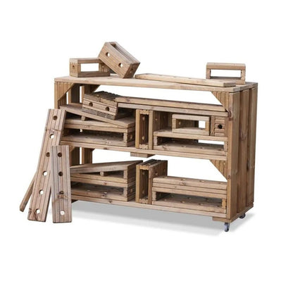 Cosy Imagineering Block Trolley And Blocks Set 25 Blocks