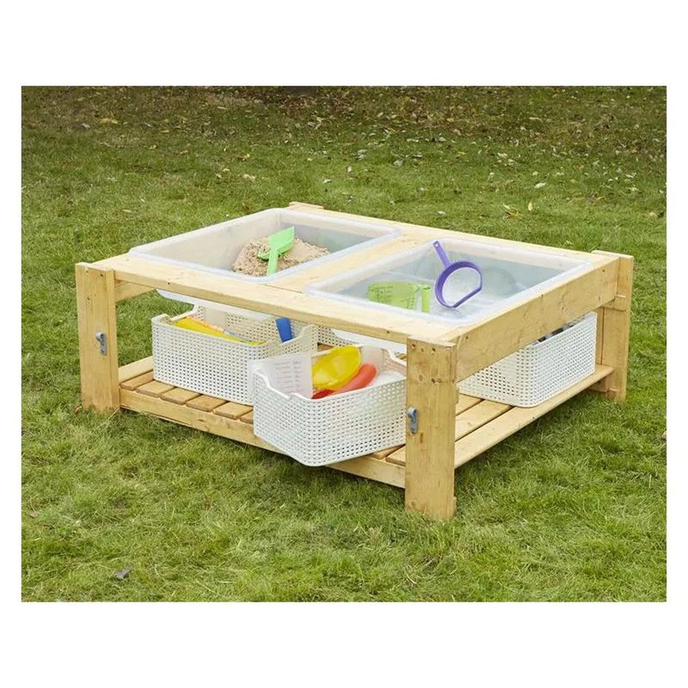 Cosy Double Messy Play Table With Trays