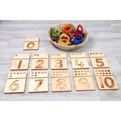 Felt Ball Number Tray Pack - Pack of 11
