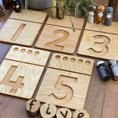 Felt Ball Number Tray Pack - Pack of 11