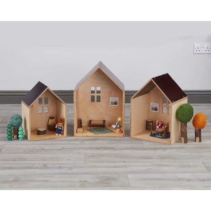 Nesting Packaway Small World Houses - Set of 3