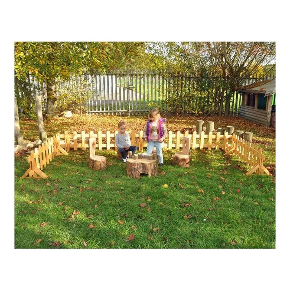Cosy Long Low Picket Fences Pack Of 4