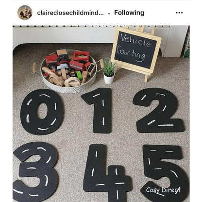 Cosy Number Roadways Set Of 6