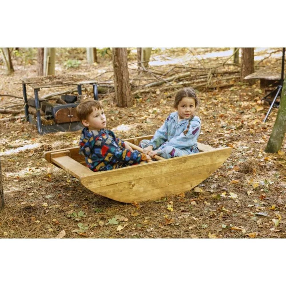 Cosy Outdoor Rocking Boat And Steps