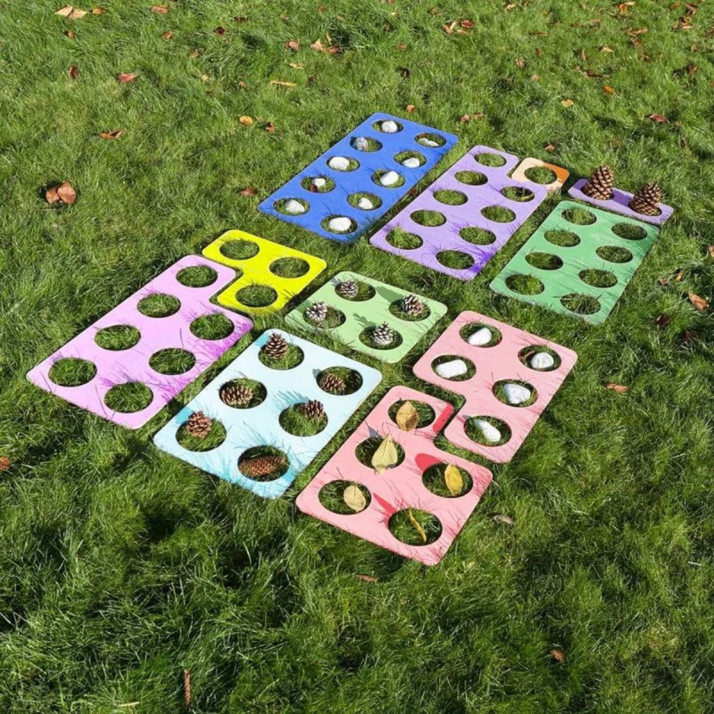 Cosy Stained Wooden Number Frames 11 Piece Set