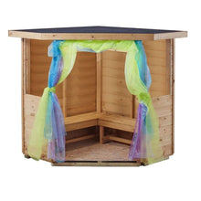 Cosy Open Wooden Corner Shelter