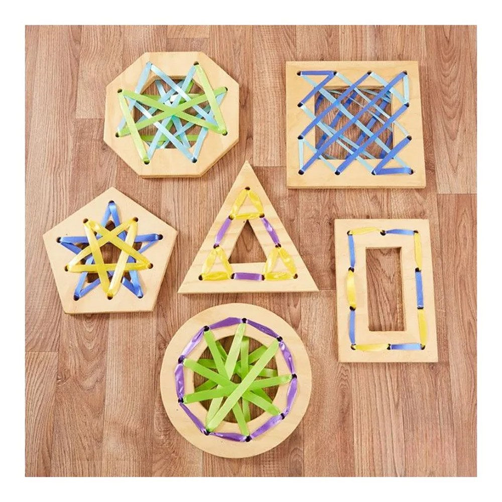 Cosy Wooden Weaving Shapes Set Of 6
