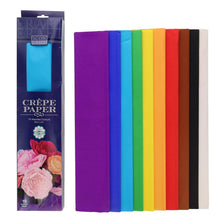 Crepe Paper Assorted Pack Of 10 50cm X 2M