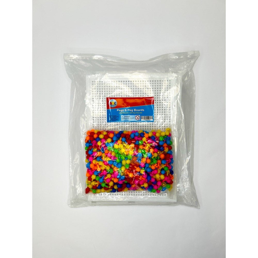 ABC Essentials 5 Peg Boards & 1,000 Pegs Value Set - ABC School Supplies