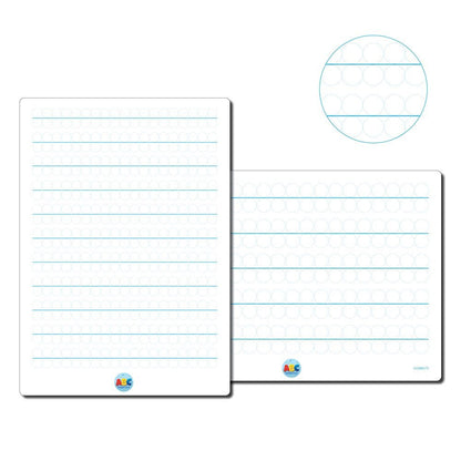 ABC Essentials A4 Double-Sided Bubble Handwriting Whiteboards Pack of 10 - ABC School Supplies