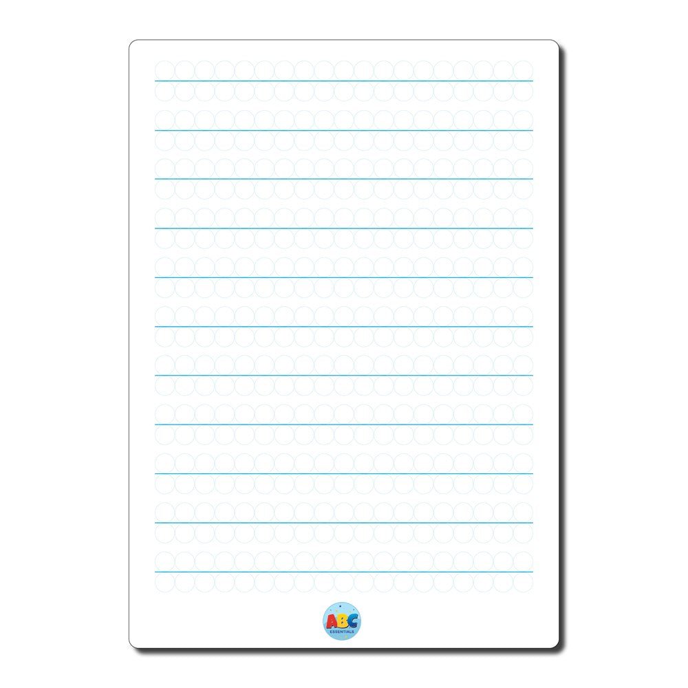 ABC Essentials A4 Double-Sided Bubble Handwriting Whiteboards Pack of 10 - ABC School Supplies