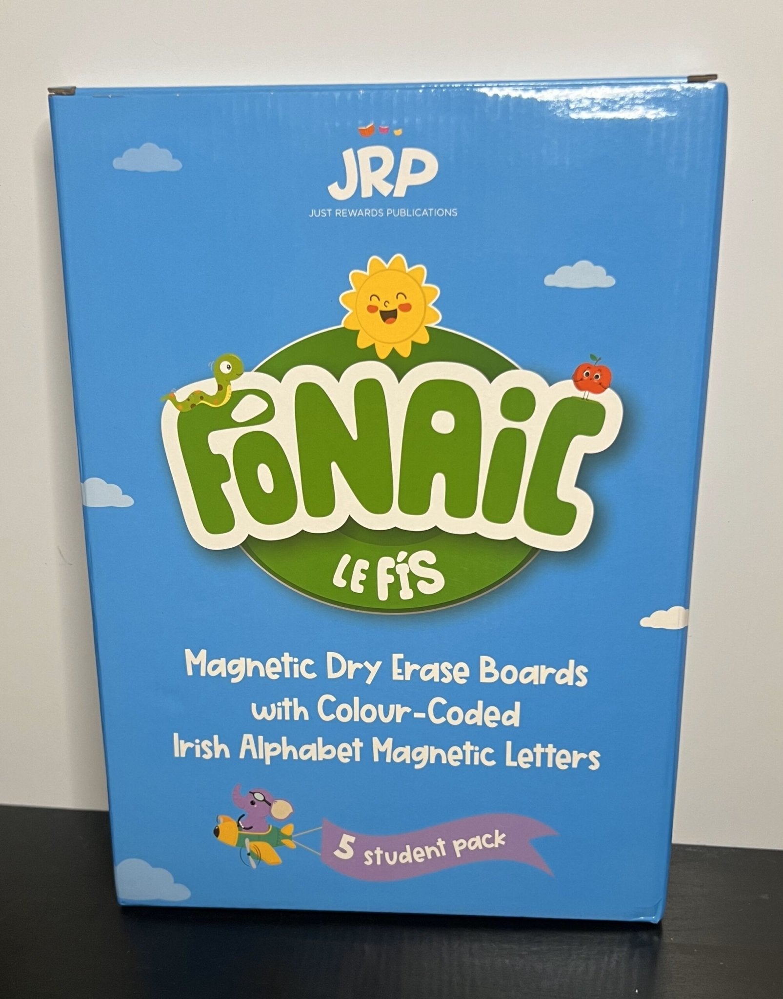 ABC Essentials Magnetic Dry Erase Boards with Colour - Coded Irish Alphabet Magnetic Letters – 5 Student Pack - ABC School Supplies