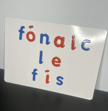 ABC Essentials Magnetic Dry Erase Boards with Colour - Coded Irish Alphabet Magnetic Letters – 5 Student Pack - ABC School Supplies