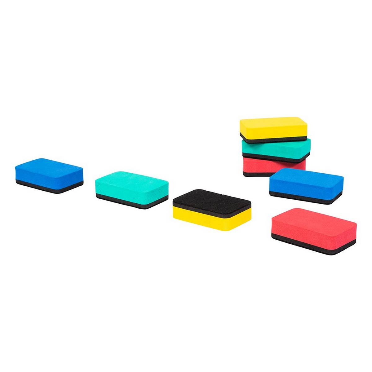 Abc Essentials Magnetic Whiteboard Eraser Set Of 10 - ABC School Supplies