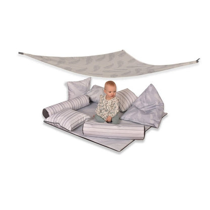 Outdoor/Indoor Baby Feather Print Mat, Cushion & Canopy Set