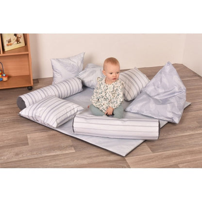 Outdoor/Indoor Baby Feather Print Mat, Cushion & Canopy Set
