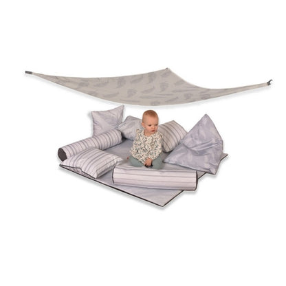 Outdoor/Indoor Baby Feather Print Mat, Cushion & Canopy Set