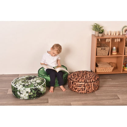 Outdr Indr Nature Print Pouffes - S3