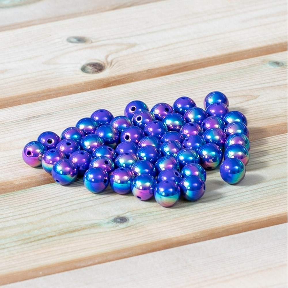 Metallic Beads 13Mm Pk 50