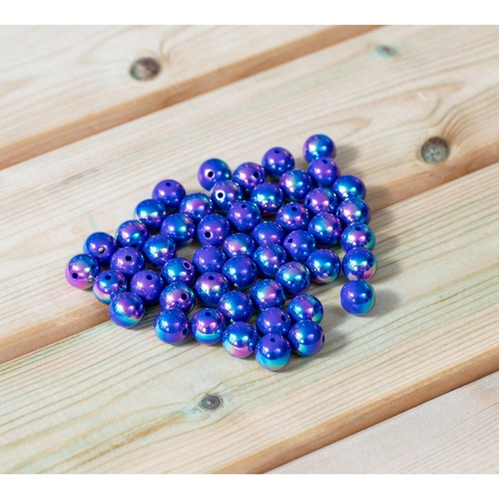 Metallic Beads 13Mm Pk 50